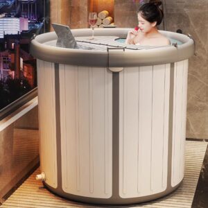 Faux Wood Grain Folding Bath Barrel