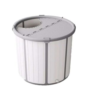 Grey Cylindrical Minimalist Soaking Barrel