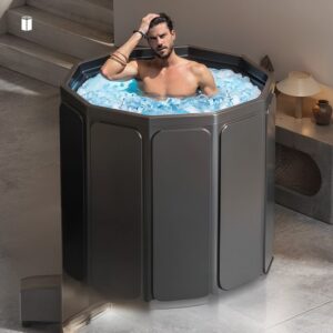 Hexagonal Thermal Black Ice Bath Tub