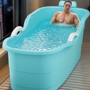 Extra Long Turquoise Adult Folding Tub
